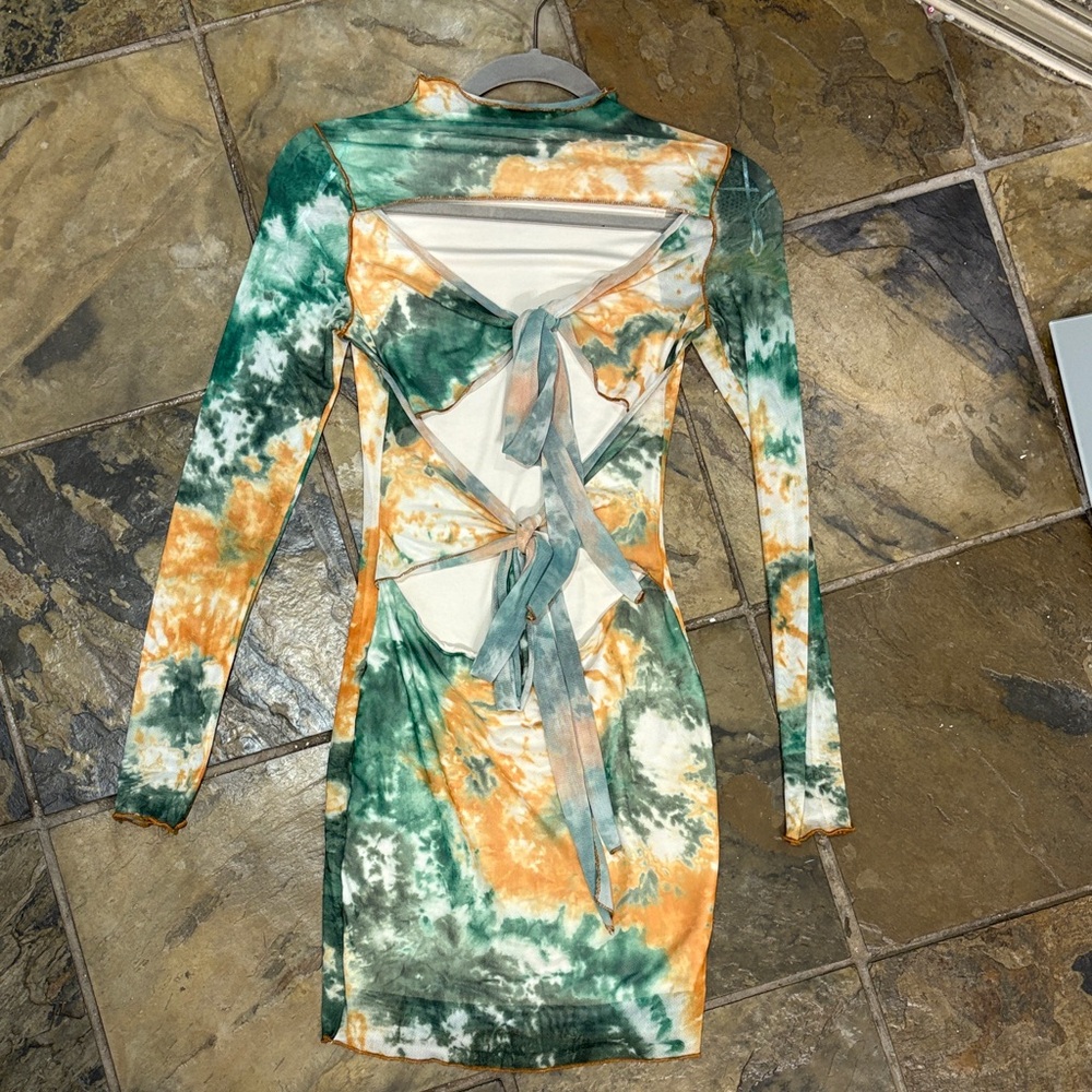 Tie-Dye Cutout Dress